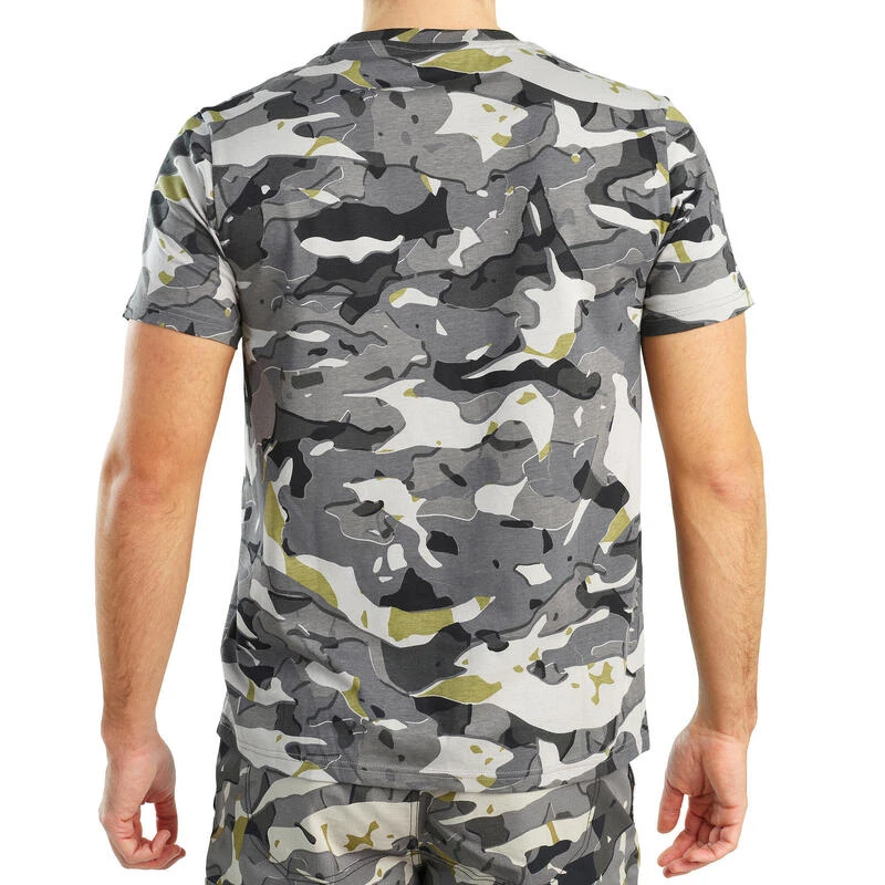 T-shirt Manches Courtes Chasse 100 Camouflage WL V1 Gris 2 T-shirt Manches Courtes Chasse 100 Camouflage WL V1 Gris â Image 2