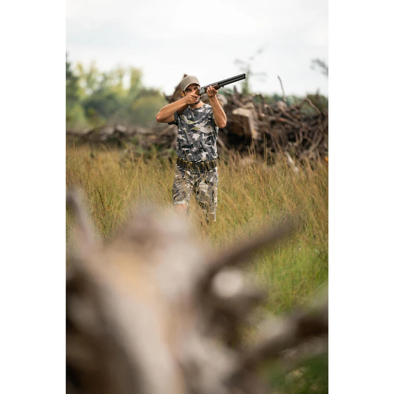 T-shirt Manches Courtes Chasse 100 Camouflage WL V1 Gris 3 T-shirt Manches Courtes Chasse 100 Camouflage WL V1 Gris â Image 3