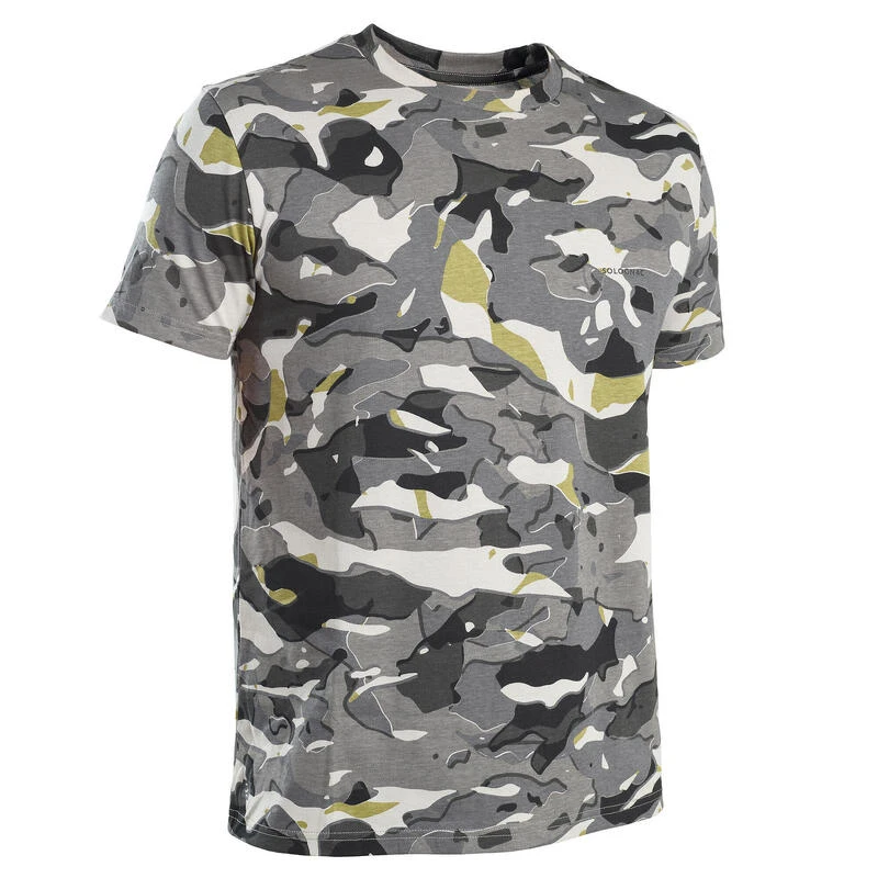 T-shirt Manches Courtes Chasse 100 Camouflage WL V1 Gris 7 T-shirt Manches Courtes Chasse 100 Camouflage WL V1 Gris â Image 7