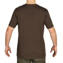 Le monde de la chasse Magasin -Le monde de la chasse Magasin t shirt manches courtes chasse coton homme 100 cerf marron 1