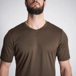 T-shirt Manches Courtes Respirant Chasse Homme 100 Marron Foncé -Le monde de la chasse Magasin t shirt manches courtes respirant chasse homme 100 marron fonce 2