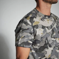 T-SHIRT RESISTANT 100 CAMO WOODLAND GRIS 12 T-SHIRT RESISTANT 100 CAMO WOODLAND GRIS -Le monde de la chasse Magasin t shirt resistant 100 camo woodland gris 4