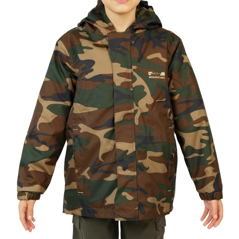 Veste Chasse Chaude 100 Junior Camouflage Vert 2 Veste Chasse Chaude 100 Junior Camouflage Vert – Image 2