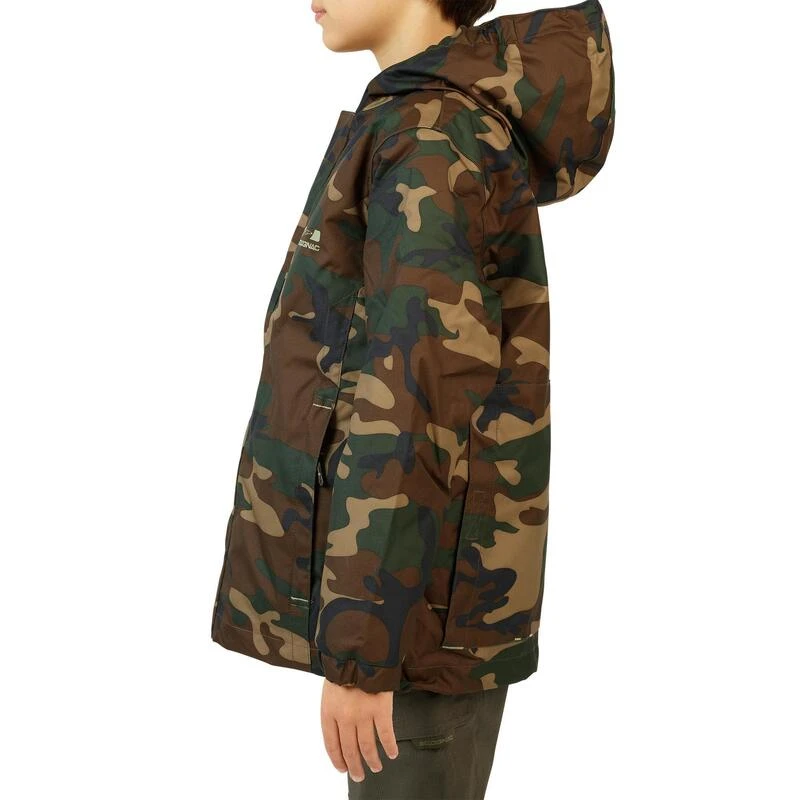 Veste Chasse Chaude 100 Junior Camouflage Vert 4 Veste Chasse Chaude 100 Junior Camouflage Vert – Image 4