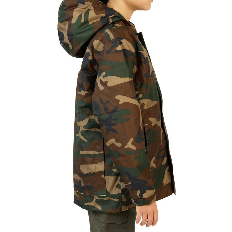 Veste Chasse Chaude 100 Junior Camouflage Vert 5 Veste Chasse Chaude 100 Junior Camouflage Vert – Image 5