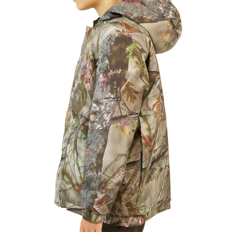 VESTE CHASSE CHAUDE ET IMPERMÉABLE SIBIR 300 JUNIOR CAMOUFLAGE KAMO-BR 2 VESTE CHASSE CHAUDE ET IMPERMÉABLE SIBIR 300 JUNIOR CAMOUFLAGE KAMO-BR – Image 2