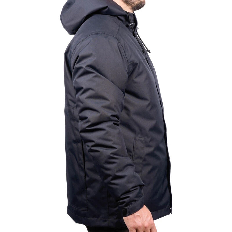 VESTE CHASSE CHAUDE IMPERMEABLE NOIRE 100 4 VESTE CHASSE CHAUDE IMPERMEABLE NOIRE 100 â Image 4