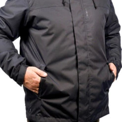 VESTE CHASSE CHAUDE IMPERMEABLE NOIRE 100 16 VESTE CHASSE CHAUDE IMPERMEABLE NOIRE 100 -Le monde de la chasse Magasin veste chasse chaude impermeable noire 100 6