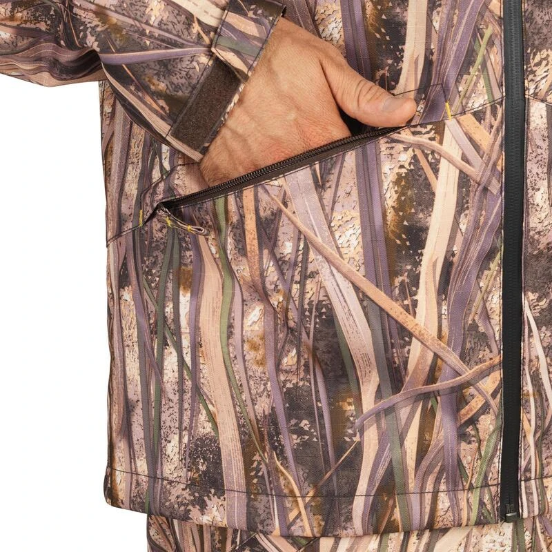 Veste Chasse Imperméable 100 Camouflage Marais 9 Veste Chasse Imperméable 100 Camouflage Marais – Image 9