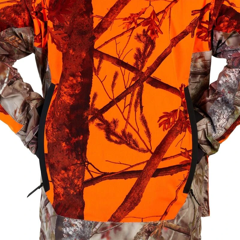 VESTE CHASSE POSTE IMPERMÉABLE CHAUDE 3 EN 1 CAMO FLUO 900 7 VESTE CHASSE POSTE IMPERMÉABLE CHAUDE 3 EN 1 CAMO FLUO 900 – Image 7