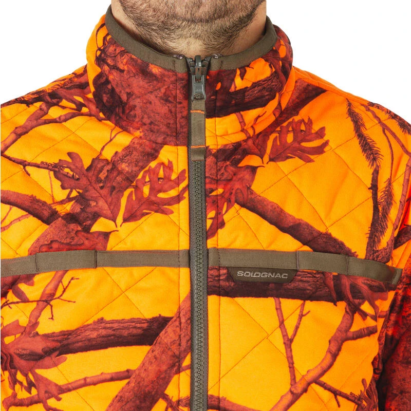VESTE CHASSE REVERSIBLE SILENCIEUSE CAMOUFLAGE/CAMOUFLAGE FLUO 8 VESTE CHASSE REVERSIBLE SILENCIEUSE CAMOUFLAGE/CAMOUFLAGE FLUO – Image 8