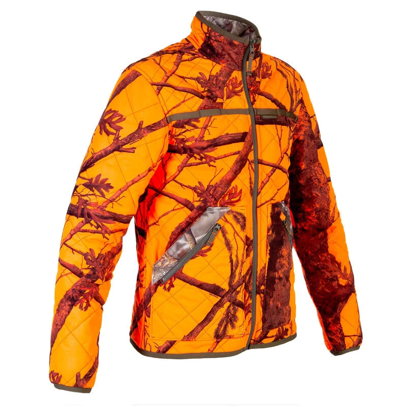 VESTE CHASSE REVERSIBLE SILENCIEUSE CAMOUFLAGE/CAMOUFLAGE FLUO 9 VESTE CHASSE REVERSIBLE SILENCIEUSE CAMOUFLAGE/CAMOUFLAGE FLUO – Image 9
