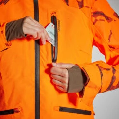 VESTE CHASSE SUPERTRACK FEMME RESISTANTE IMPERMEABLE ORANGE FLUO 500 14 VESTE CHASSE SUPERTRACK FEMME RESISTANTE IMPERMEABLE ORANGE FLUO 500 -Le monde de la chasse Magasin veste chasse supertrack femme resistante impermeable orange fluo 500 4