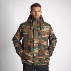 VESTE IMPERMEABLE CHAUDE 100 CAMO WOODLAND 12 VESTE IMPERMEABLE CHAUDE 100 CAMO WOODLAND -Le monde de la chasse Magasin veste impermeable chaude 100 camo woodland 2