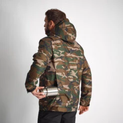 VESTE IMPERMEABLE CHAUDE 100 CAMO WOODLAND 14 VESTE IMPERMEABLE CHAUDE 100 CAMO WOODLAND -Le monde de la chasse Magasin veste impermeable chaude 100 camo woodland 4