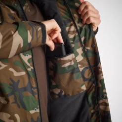 VESTE IMPERMEABLE CHAUDE 100 CAMO WOODLAND 16 VESTE IMPERMEABLE CHAUDE 100 CAMO WOODLAND -Le monde de la chasse Magasin veste impermeable chaude 100 camo woodland 6
