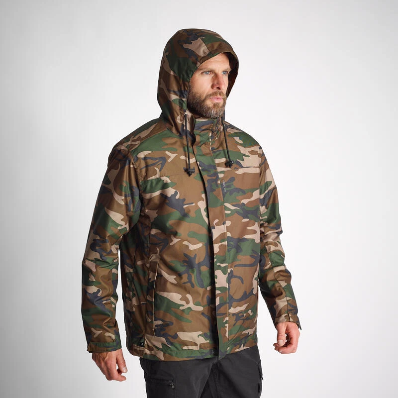 VESTE IMPERMEABLE CHAUDE 100 CAMO WOODLAND 10 VESTE IMPERMEABLE CHAUDE 100 CAMO WOODLAND – Image 10