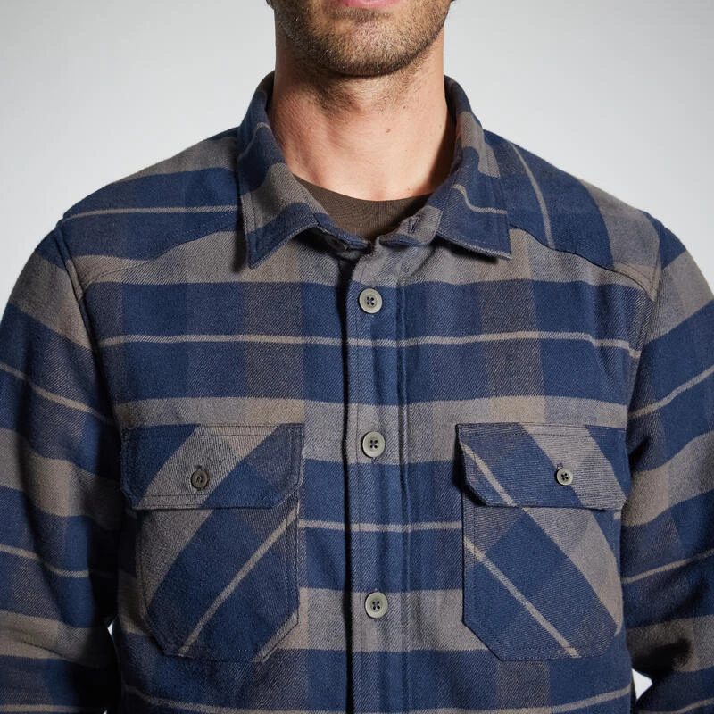 VESTE MOUTONNÉE TYPE SURCHEMISE 500 BLEU 10 VESTE MOUTONNÉE TYPE SURCHEMISE 500 BLEU – Image 10