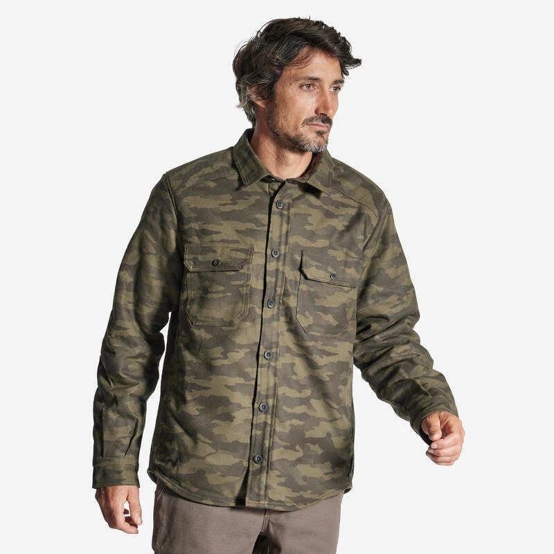 VESTE MOUTONNÉE TYPE SURCHEMISE 500 CAMO 2 VESTE MOUTONNÉE TYPE SURCHEMISE 500 CAMO – Image 2