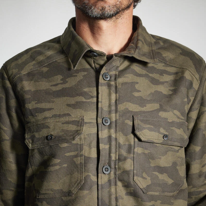 VESTE MOUTONNÉE TYPE SURCHEMISE 500 CAMO 7 VESTE MOUTONNÉE TYPE SURCHEMISE 500 CAMO – Image 7