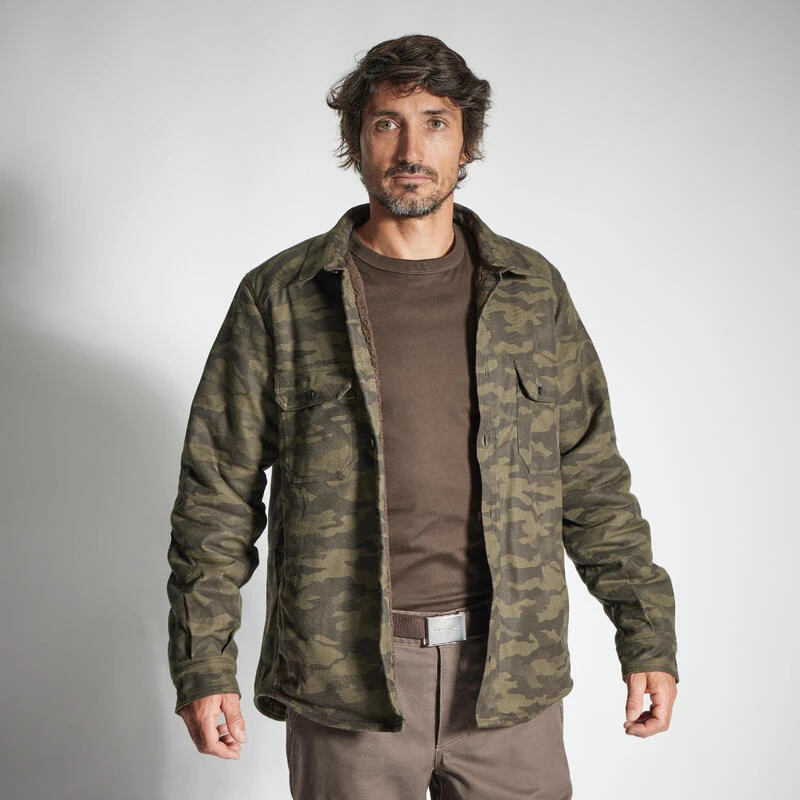 VESTE MOUTONNÉE TYPE SURCHEMISE 500 CAMO 8 VESTE MOUTONNÉE TYPE SURCHEMISE 500 CAMO – Image 8