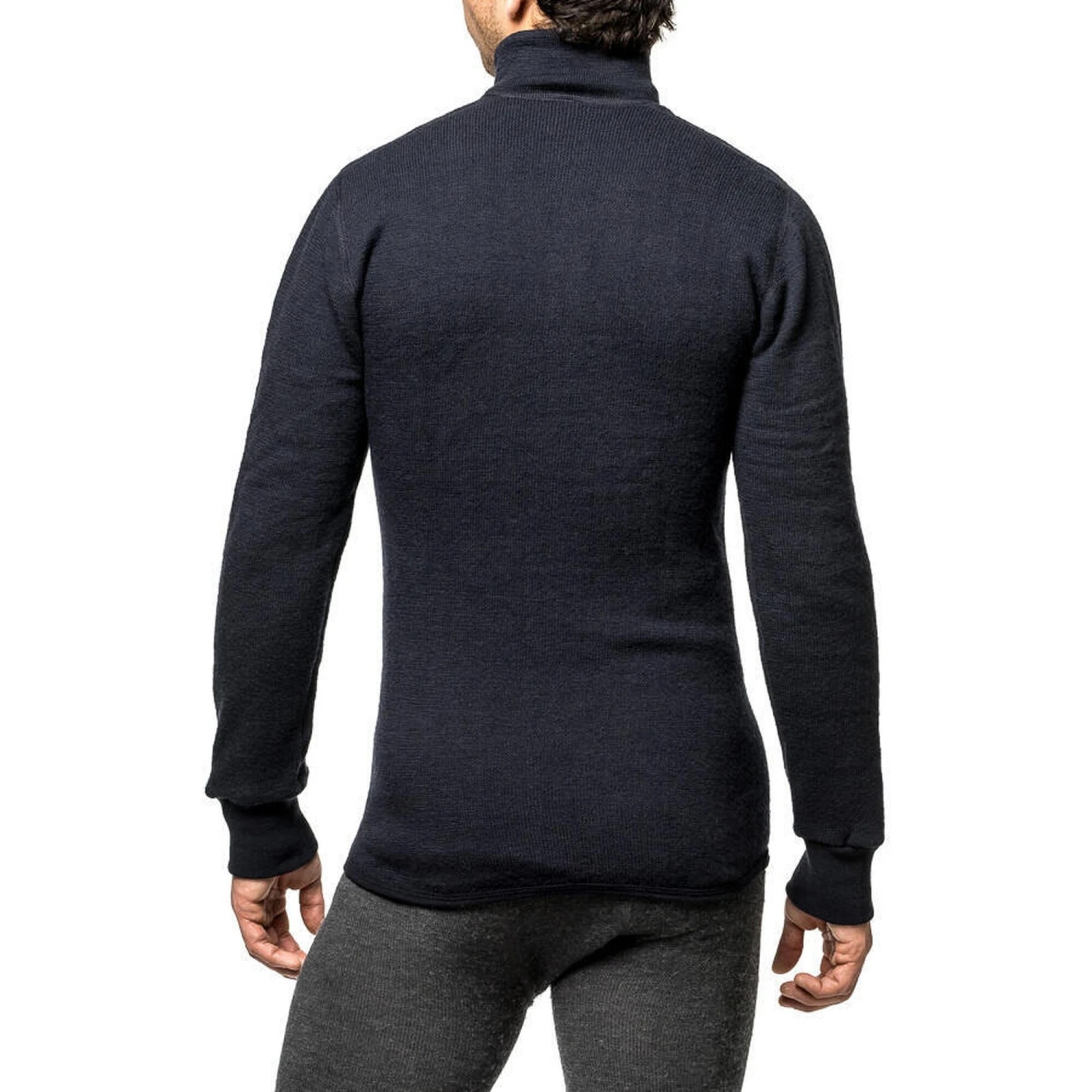 Woolpower Merino Mid Layer Zip Turtleneck 400 - Marine Foncé 3 Woolpower Merino Mid Layer Zip Turtleneck 400 - Marine Foncé – Image 3