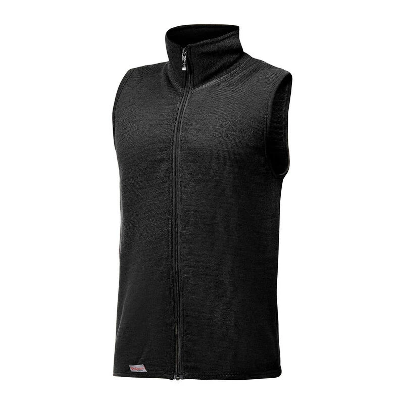 Woolpower Veste Couche Moyenne Merino 400 - Noir 2 Woolpower Veste Couche Moyenne Merino 400 - Noir – Image 2